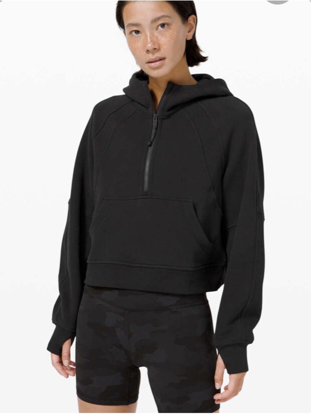 Lululemon Scuba Oversized 1/2 Zip Hoodie Black M/L